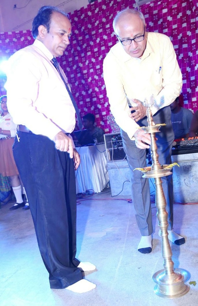 lighting the lamp of knowledge during inauguration of celebration