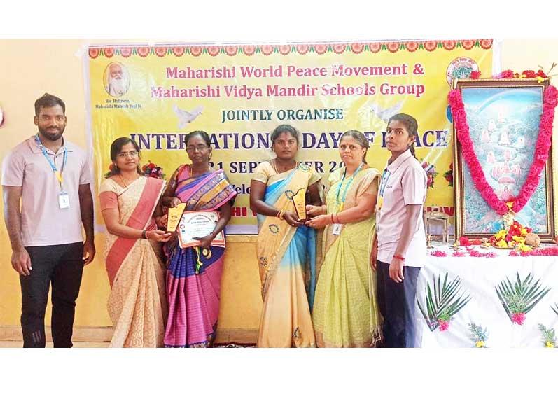 Maharishi World Peace Movement and Maharishi Vidya Mandir Schools Group jointly organized International day of Peace on 21st Sept 2023 at Maharishi Vidya Mandir Thanjavur